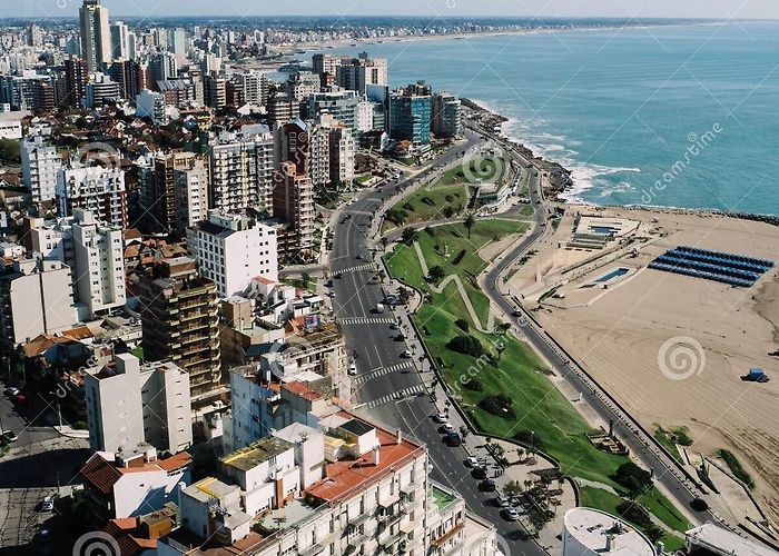 Varese Beach Aerial View of the South Atlantic Seaside City of Mar Del Plata ... photo