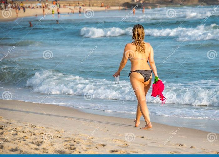 Girl of Ipanema Park Beach Vacation. Beautiful Woman in Bikini Enjoying Perfect Sunny ... photo
