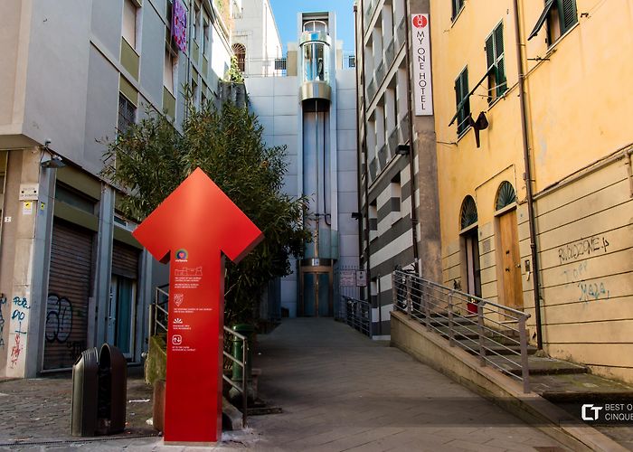 Saint George's Castle La Spezia. One of the elevators to St. George's Castle photo