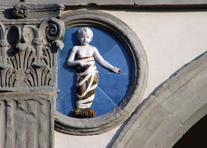 Hospital of Innocents Andrea della Robbia's bambini at the Ospedale degli Innocenti ... photo