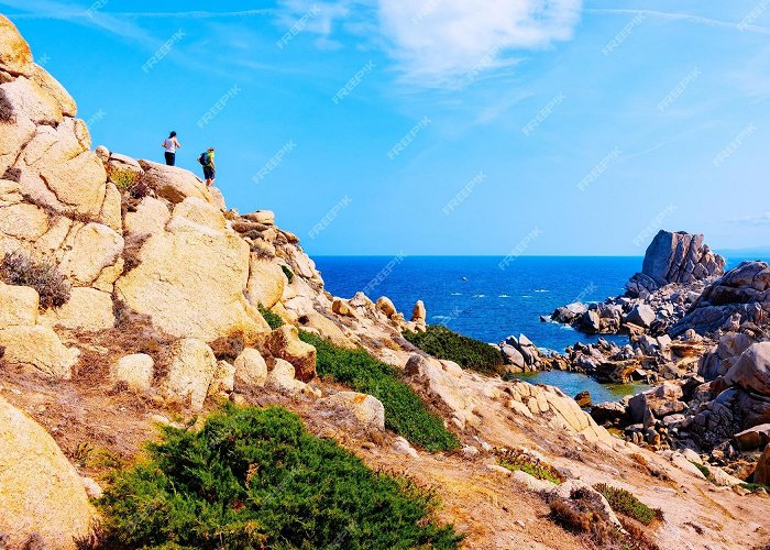 Capo Testa Premium Photo | Landscape with rocky coast of capo testa in santa ... photo