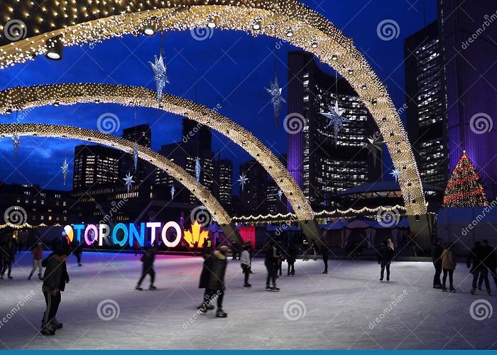 Civic Square Civic Square and Skating Rink in Front of Toronto City Hall ... photo