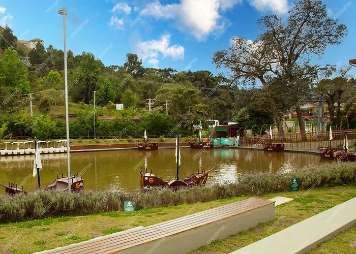 Capivari Park Premium Photo | View of the lake with paddle boats in capivari park ... photo