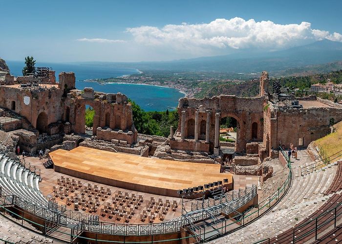 Ancient Theatre of Taormina The ancient theatre of Taormina, Italy photo