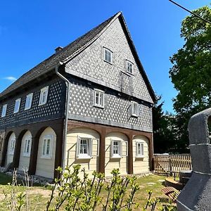 Ferienhaus Hexe Mit Whirlpool, Sauna, Garten Villa Grossschonau Exterior photo